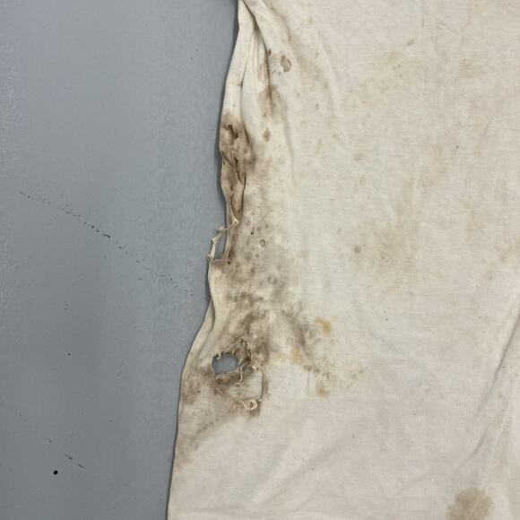 Vintage 60s Archdale White Distressed Blank Cotton T-Shirt - Picture 2 of 4